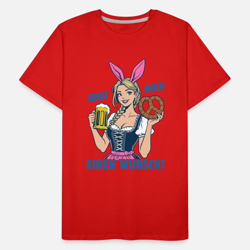 Sonst noch einen Wunsch? Dirndl, Bier und Bretzel Männer Premium Bio T-Shirt