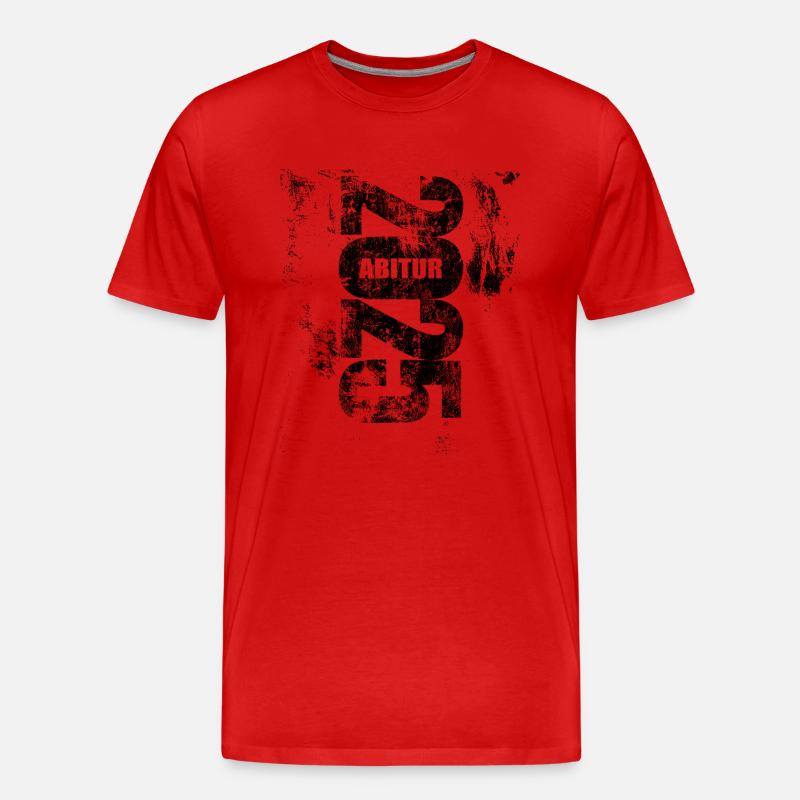 Abi 2025 - Abitur - Spruch - Männer Premium Bio T-Shirt - Rot