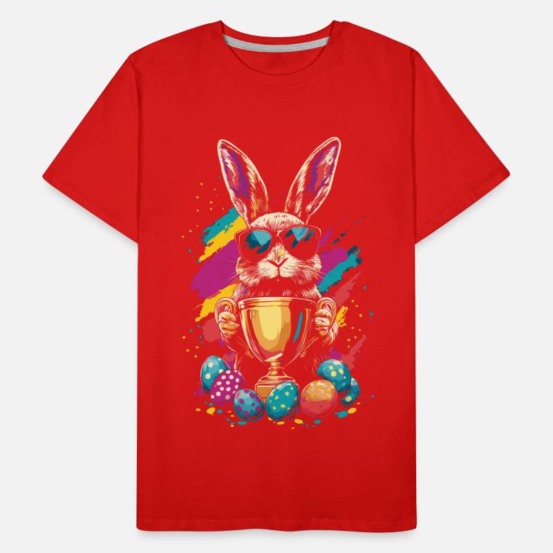 Easter Bunny Easter Eggs Egg Hunt Winner Cup Men's Premium Organic T-Shirt