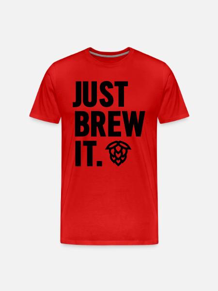 Just Brew It - Men's Premium Organic T-Shirt - red