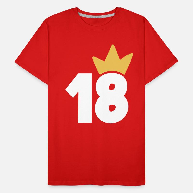 18 Krone Nummer 18 Männer Premium Bio T-Shirt
