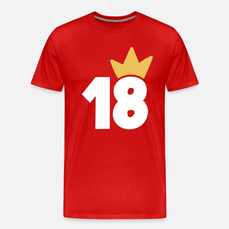 18 Crown number 18 - Men's Premium Organic T-Shirt - red