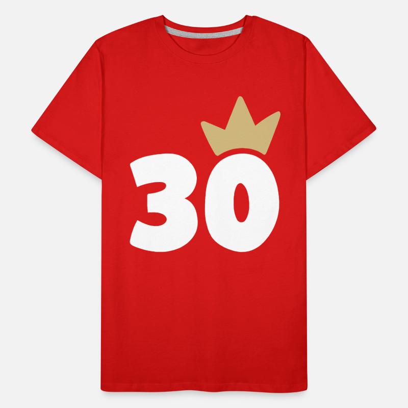 30 Krone Nummer 30 Männer Premium Bio T-Shirt
