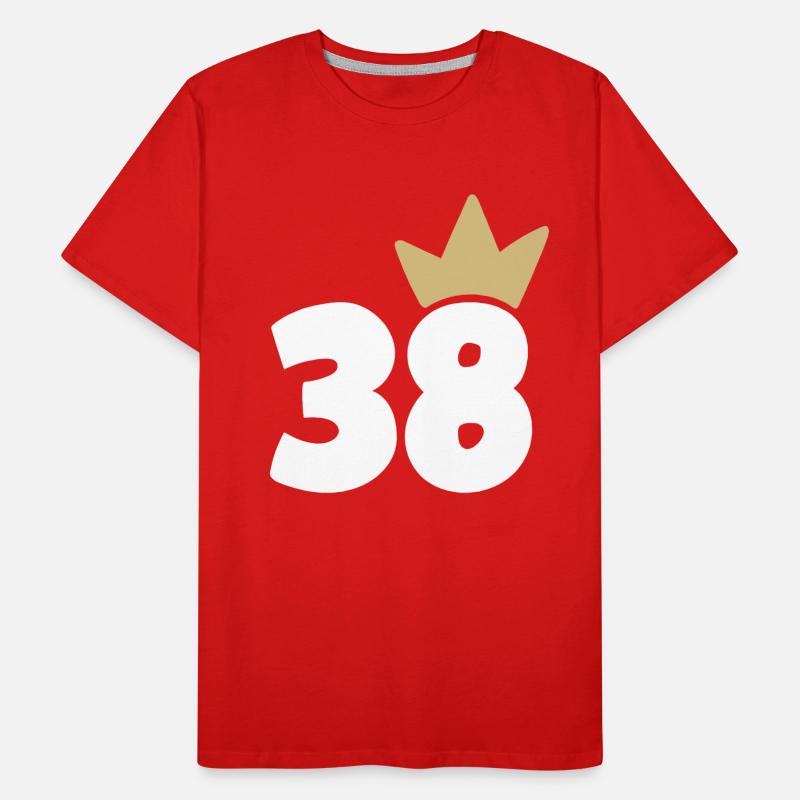 38 Krone Nummer 38 Männer Premium Bio T-Shirt