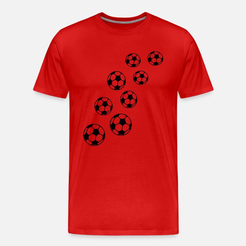 Fußball - Männer Premium Bio T-Shirt - Rot