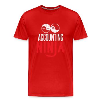 Accounting Ninja - Buchhaltung Finanzen Bilanz - Männer Premium Bio T-Shirt - Rot - Vorne - Damien (186cm)