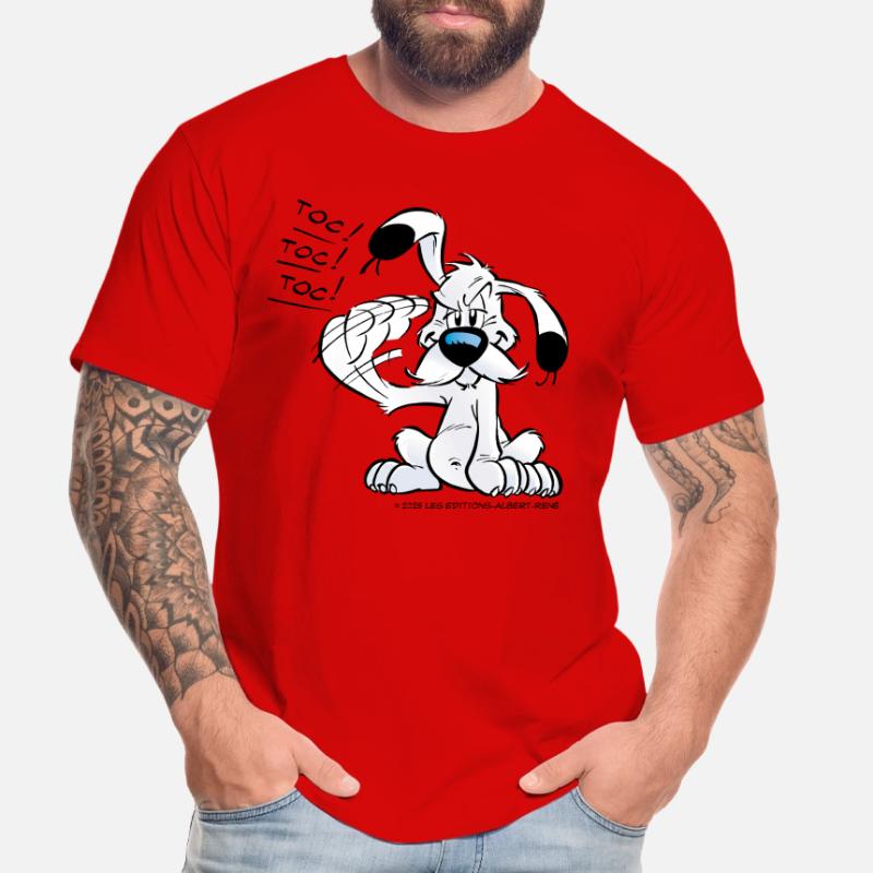 Asterix & Obelix Idefix Klopft Toc Toc Toc Männer Premium Bio T-Shirt