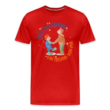 Das Sams Und Herr Taschenbier - Männer Premium Bio T-Shirt - Rot - Vorne - Damien (186cm)