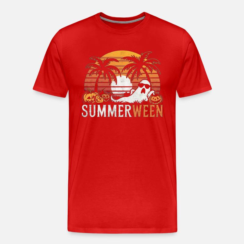 Summerween Geist - Männer Premium Bio T-Shirt - Rot