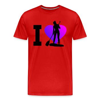 Stand up Paddle Stand up Paddle Homme - T-shirt bio Premium Homme - rouge - Devant - Damien (186cm)