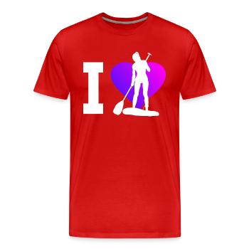 Standup Paddling Standup Paddle Sup Standup Paddle - Men's Premium Organic T-Shirt - red - Front - Damien (186cm)