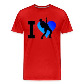 Guitare électronique pour femmes guitare électronique - T-shirt bio Premium Homme - rouge - Devant - Damien (186cm)