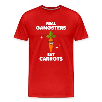 Real Gangsters Eat Carrots Cooler Carrot Spuch - Men's Premium Organic T-Shirt - red - Front - Damien (186cm)