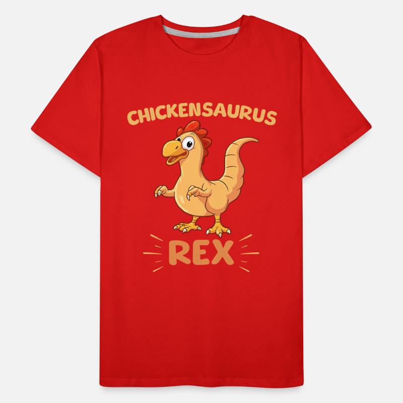 Chickensaurus Rex - Chicken Design Men's Premium Organic T-Shirt