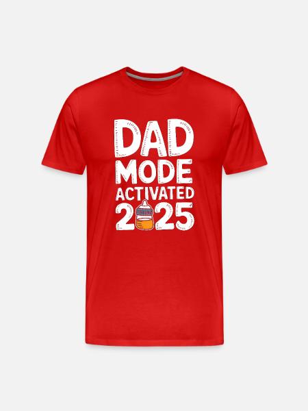 Dad Mode Activated 2025 - Men's Premium Organic T-Shirt - red
