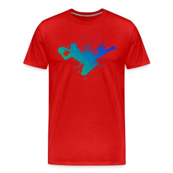 Football Footballeur Gardien de but Match de football - T-shirt bio Premium Homme - rouge - Devant - Damien (186cm)