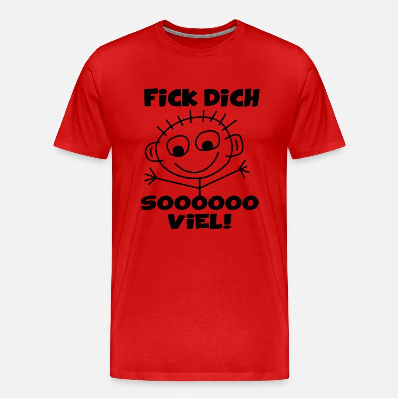 Fick dich soooooo viel! - Männer Premium Bio T-Shirt - Rot