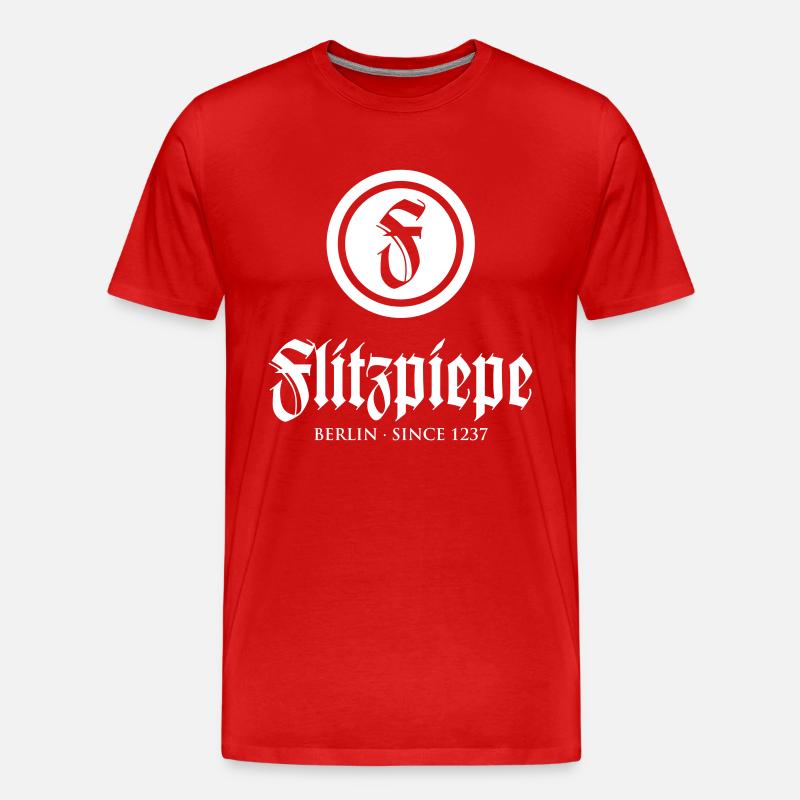 Berlin Flitzpiepe - Männer Premium Bio T-Shirt - Rot