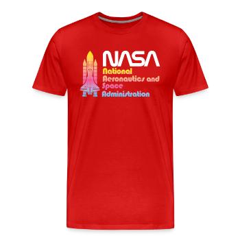 NASA National Aeronautics And Space Administration - T-shirt bio Premium Homme - rouge - Devant - Damien (186cm)
