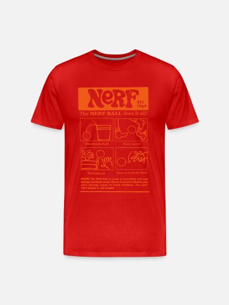 Nerf Nerf-bolden klarer det hele design - Herre Premium T-shirt økologisk - rød