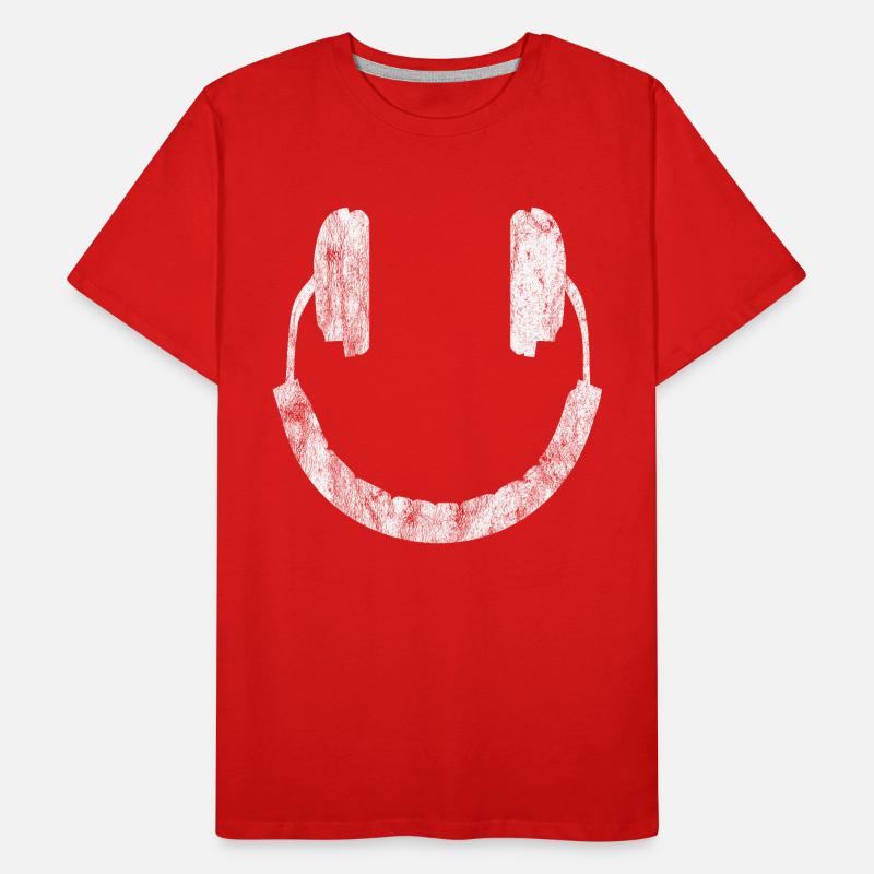 Kopfhörer - Smiley Männer Premium Bio T-Shirt