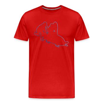 Zweierbob Damen Bob Bobsport Bob fahren Herren - Männer Premium Bio T-Shirt - Rot - Vorne - Damien (186cm)