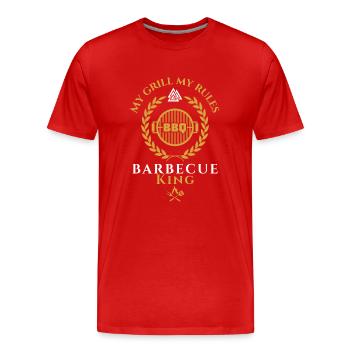 BBQ-Barbecue King-My Grill My Rules - Men's Premium Organic T-Shirt - red - Front - Damien (186cm)