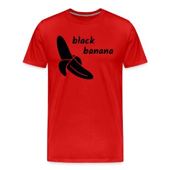 Banane noire - T-shirt bio Premium Homme - rouge - Devant - Damien (186cm)