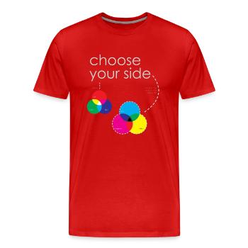 Farbsysteme - Männer Premium Bio T-Shirt - Rot - Vorne - Damien (186cm)