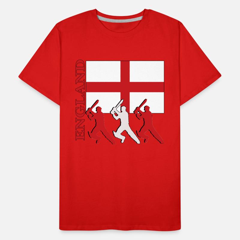 Angleterre joueurs de cricket T-shirt bio Premium Homme