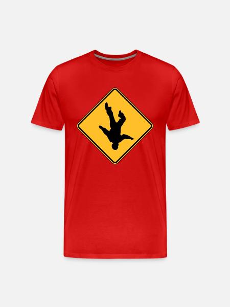 ROAD SIGN Skydive - T-shirt bio Premium Homme - rouge