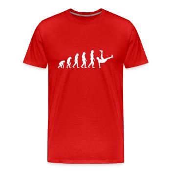 Evolution danse hip hop breakdance CONCEPTION HATRIK - T-shirt bio Premium Homme - rouge - Devant - Damien (186cm)