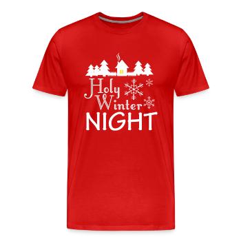 Christmas night Christmas Xmas winter holidays - Men's Premium Organic T-Shirt - red - Front - Damien (186cm)