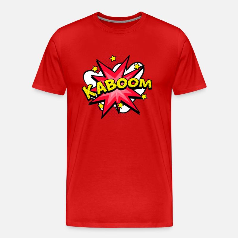 kaboom - Männer Premium Bio T-Shirt - Rot