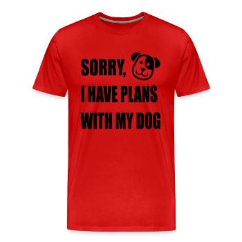 Hund Hundeliebhaber Hundefreund Hundeliebe Hunde - Männer Premium Bio T-Shirt - Rot - Vorne - Damien (186cm)