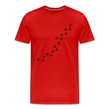 Ameise - Männer Premium Bio T-Shirt - Rot - Vorne - Damien (186cm)