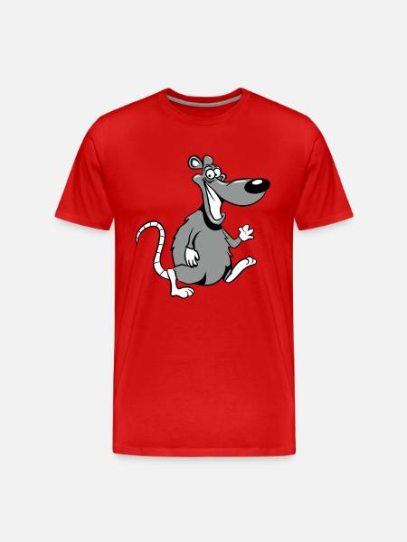 rat sweet hello dear - Men's Premium Organic T-Shirt - red
