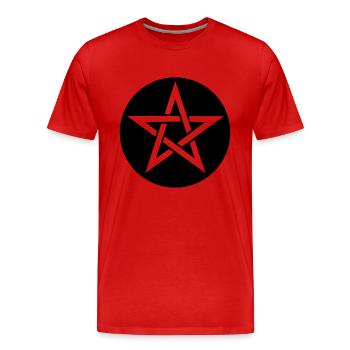 Pentagramm - T-shirt bio Premium Homme - rouge - Devant - Damien (186cm)