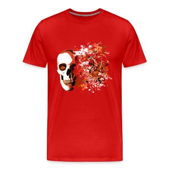 skull explosion - T-shirt bio Premium Homme - rouge - Devant - Damien (186cm)