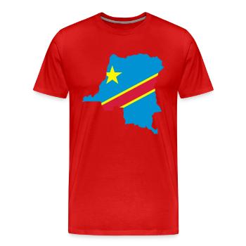 Congo - T-shirt bio Premium Homme - rouge - Devant - Damien (186cm)