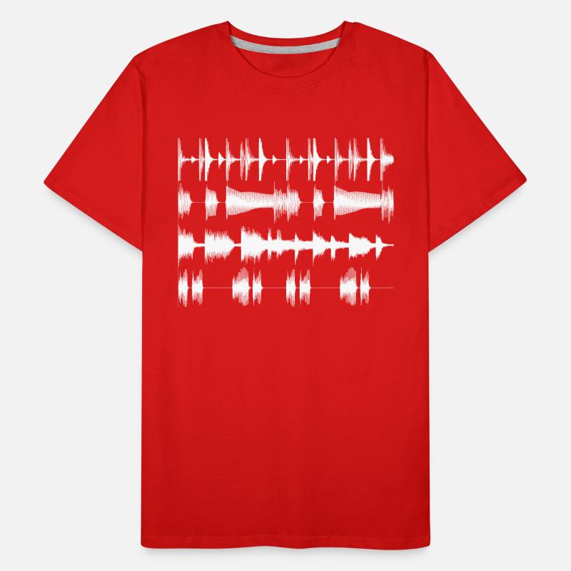 White waveforms Men's Premium Organic T-Shirt