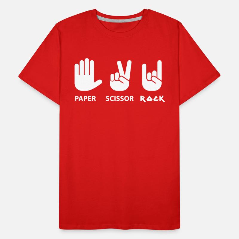 papier ciseaux roche c T-shirt bio Premium Homme