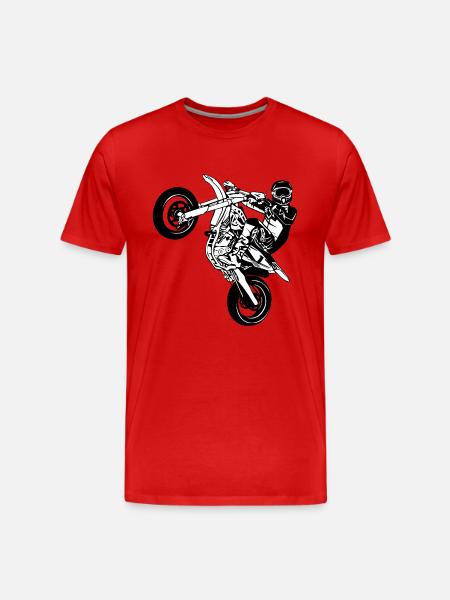 Supermoto - Männer Premium Bio T-Shirt - Rot
