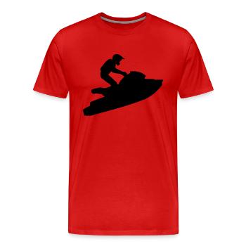 Jetski - Männer Premium Bio T-Shirt - Rot - Vorne - Damien (186cm)