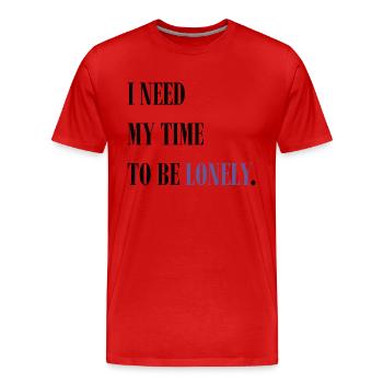 Citation solitaire - T-shirt bio Premium Homme - rouge - Devant - Damien (186cm)