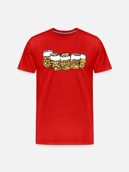 bierkrüge.ai - Männer Premium Bio T-Shirt - Rot