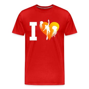 Free Dive Scuba Diver Tauchen Diver Taucher - Männer Premium Bio T-Shirt - Rot - Vorne - Damien (186cm)