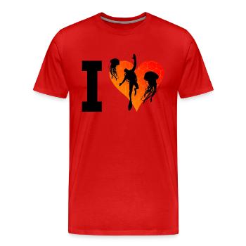 Scuba Diver Diving Diving Divers Hommes - T-shirt bio Premium Homme - rouge - Devant - Damien (186cm)