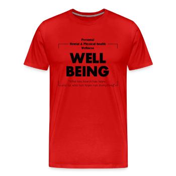Self Development | Inspirational Design - Men's Premium Organic T-Shirt - red - Front - Damien (186cm)