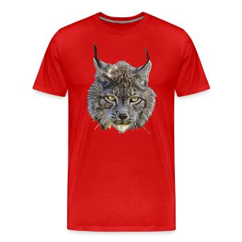 TÊTE CHARLIE - T-shirt bio Premium Homme - rouge - Devant - Damien (186cm)